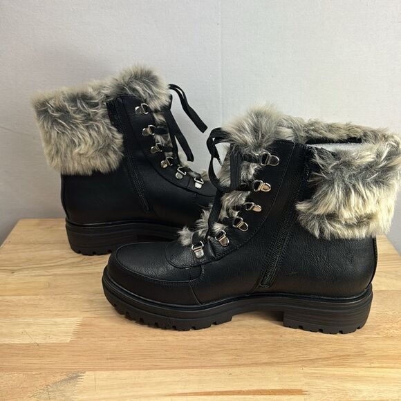 Sun + Stone Orlaa Cold-Weather Lug Sole Boots- Black SM- Size 9.5 M- NEW - Picture 4 of 8